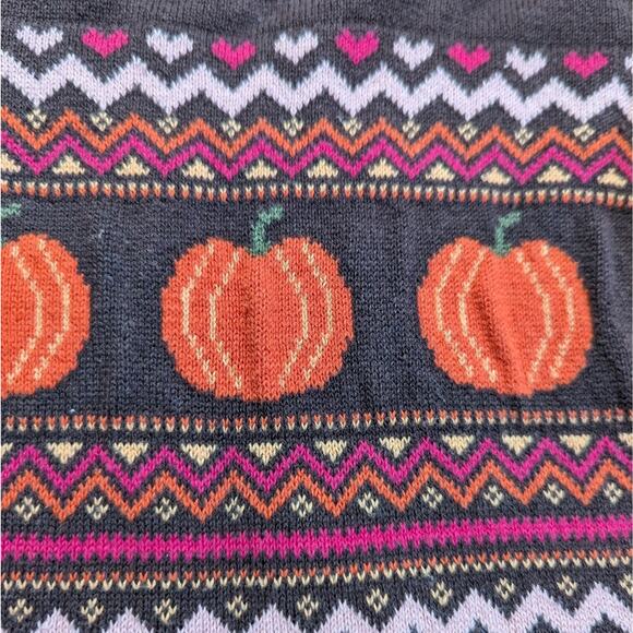 The Children's Place 4T Fall Pumpkin Heart Floral Brown Long Sleeve Dresses - Picture 4 of 6